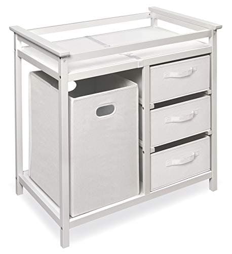 Badger Basket Changing Table with Hamper & Storage